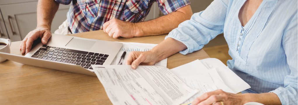 Couple looking at paperwork