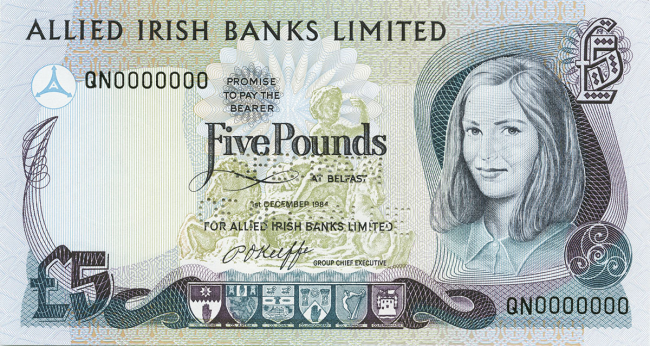 Allied Irish Banks Limited £5 Note
