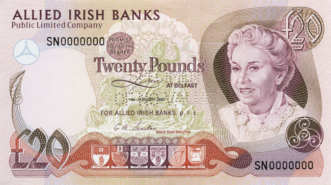 Allied Irish Banks p.l.c. £20 Note