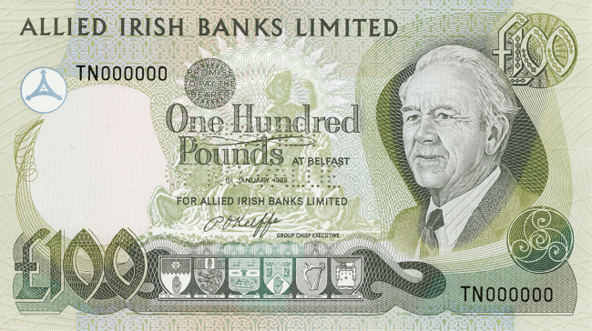 Allied Irish Banks Limited £100 Note