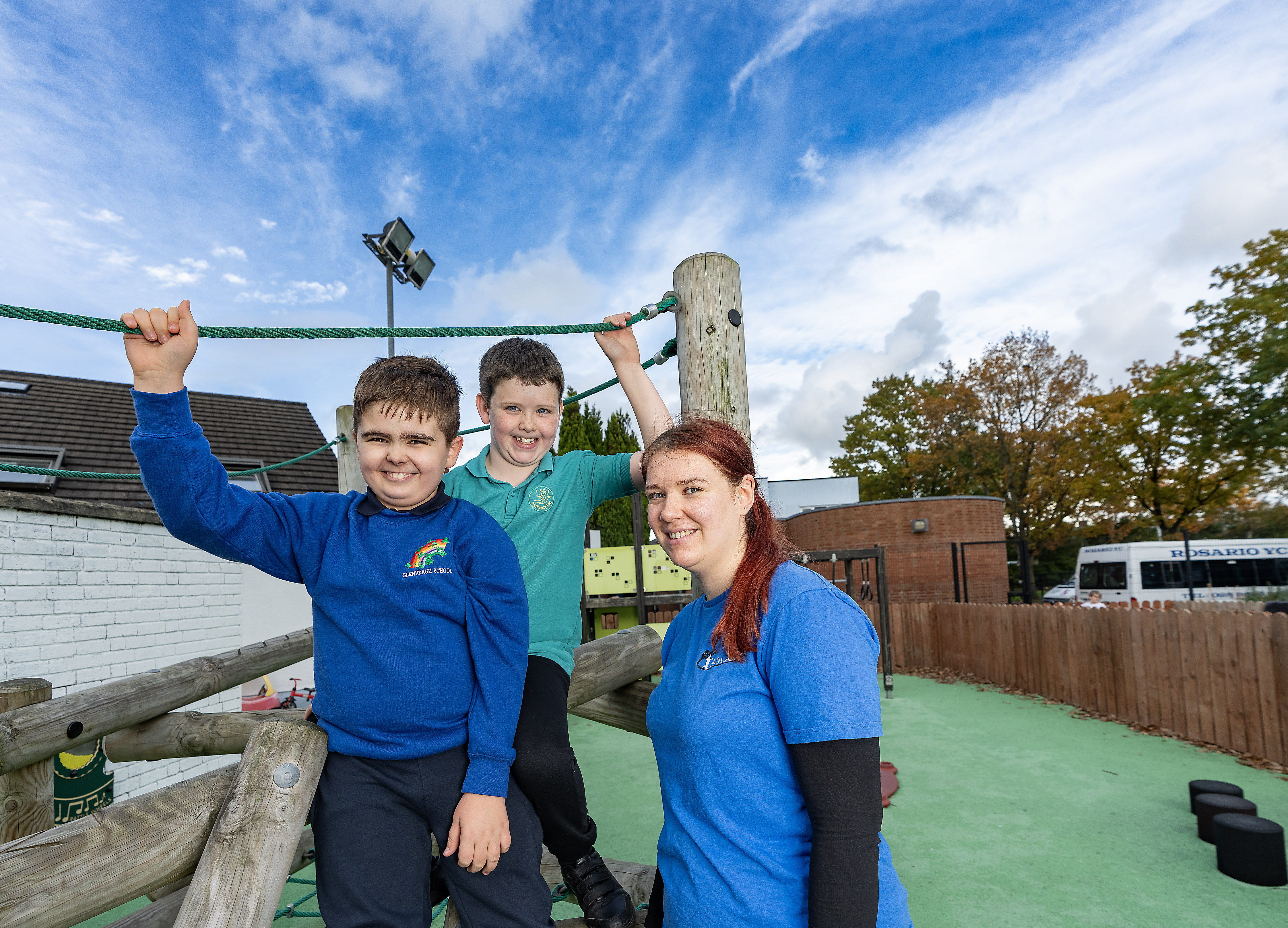 A picture of children playing from the Solas group a previous awardee